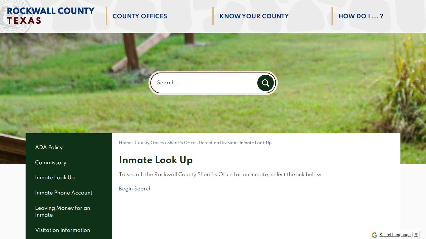 Inmate Look Up | Rockwall County-Official Website